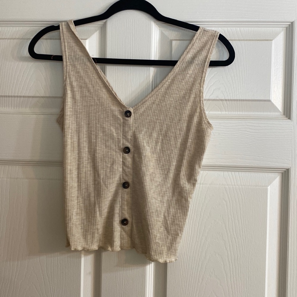 Cream Tank-top